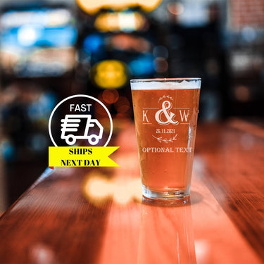 Custom Beer Glass Anniversary Gifts